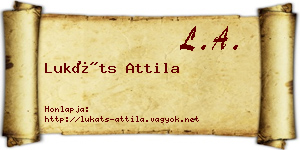 Lukáts Attila névjegykártya