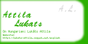 attila lukats business card