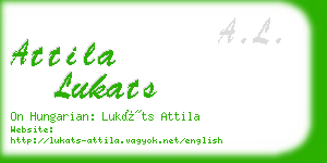 attila lukats business card